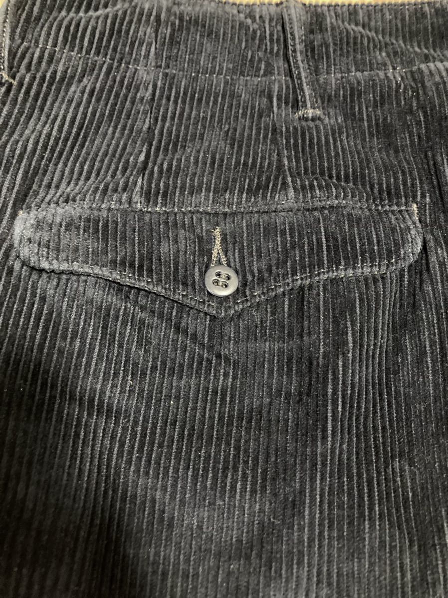 RRL コーデュロイパンツ　太畝　W38　ブラックネイビー系　Ｌ　XL ダブルアール　レア　風合い　レアサイズ　36 34 ヴィンテージ_画像9