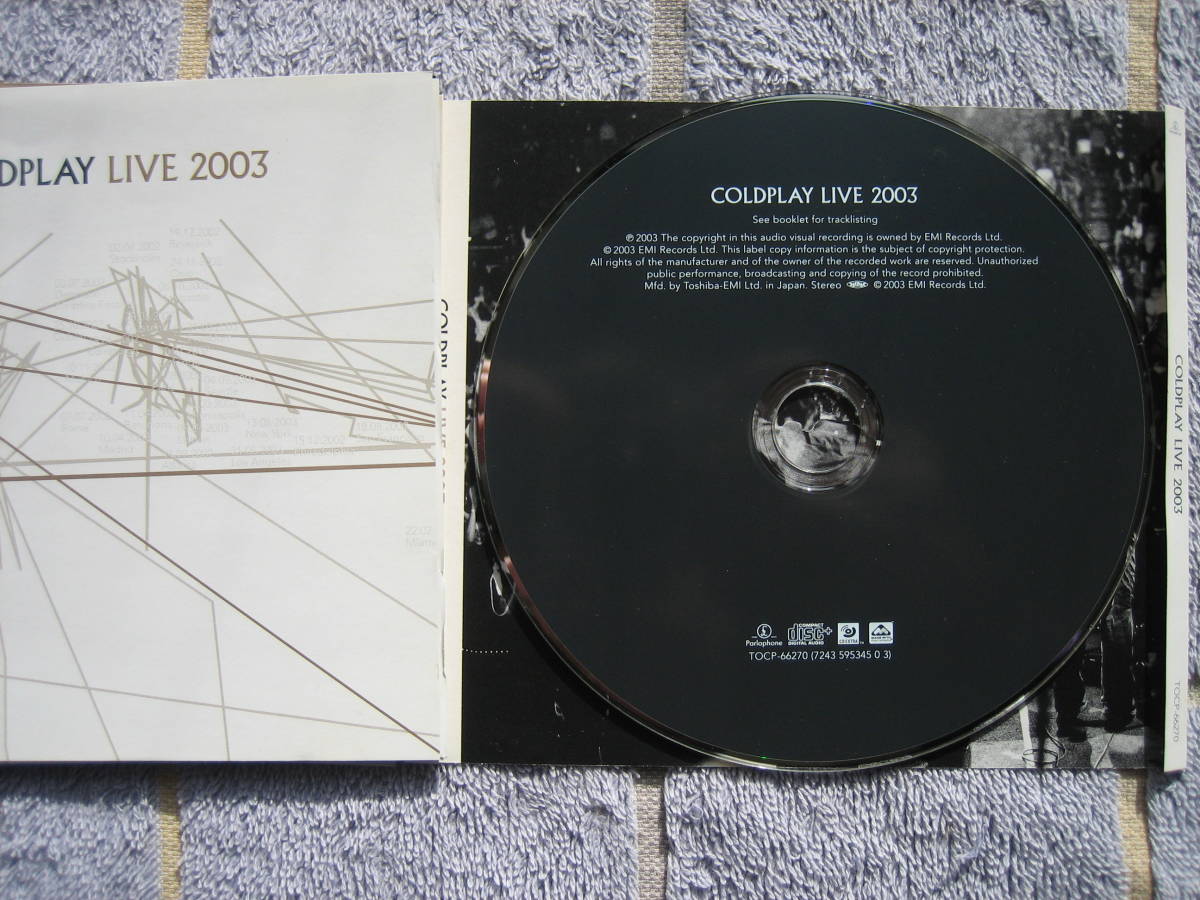 CD　コールドプレイ　ライヴ２００３　国内盤・中古品　ケース無し　COLDPLAY_画像2