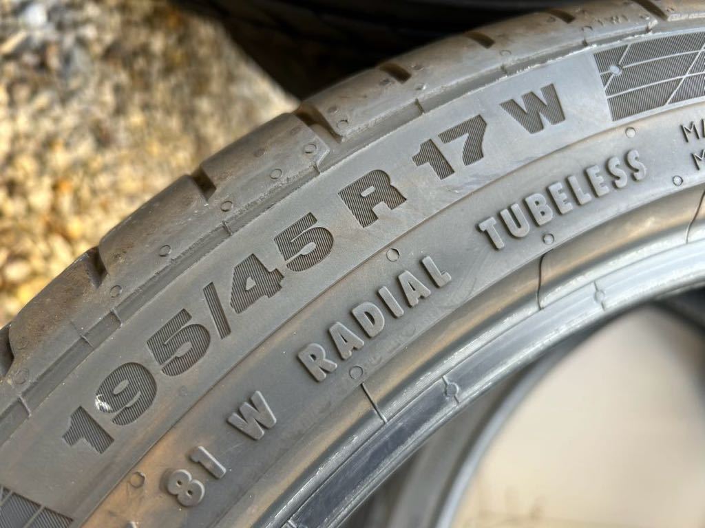 ContiSportContact5_195/45R17 81W（中古4本セット）コンチネンタル_スポーツコンタクト５/スイフトスポーツ純正_画像4