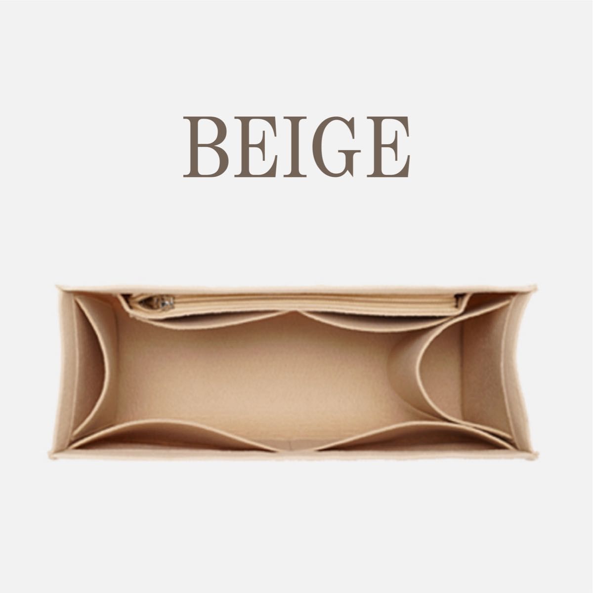 Dior ディオール BookTote ブックトート専用バッグインバッグ ミディアム　ベージュ　M BEIGE インナーバッグ