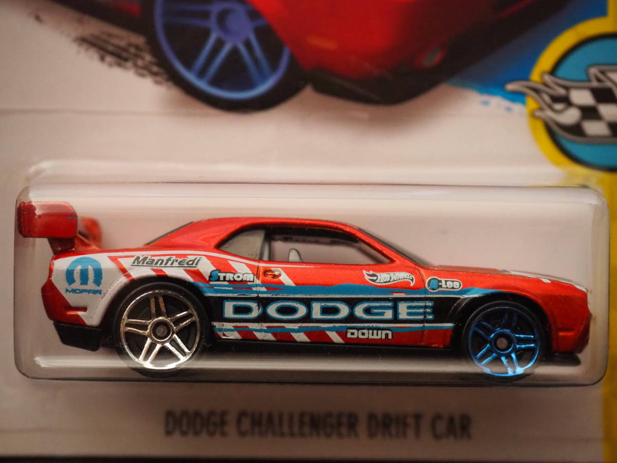 ホットウィール DODGE CHALLENGER DRIFT CAR MOPER 橙 ダッジ チャレンジャー ミニカー レース仕様 MUSCLE CAR モパー × HOT WHeeL コラボ_画像2