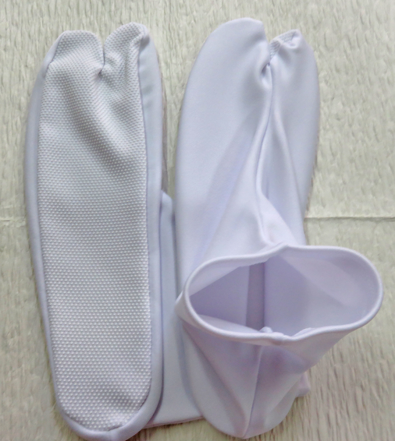 ストレッチ白足袋25~26cm/コハゼ無し/滑り止め付/男女兼用足袋/新品未使用・未開封/送料無料_画像3