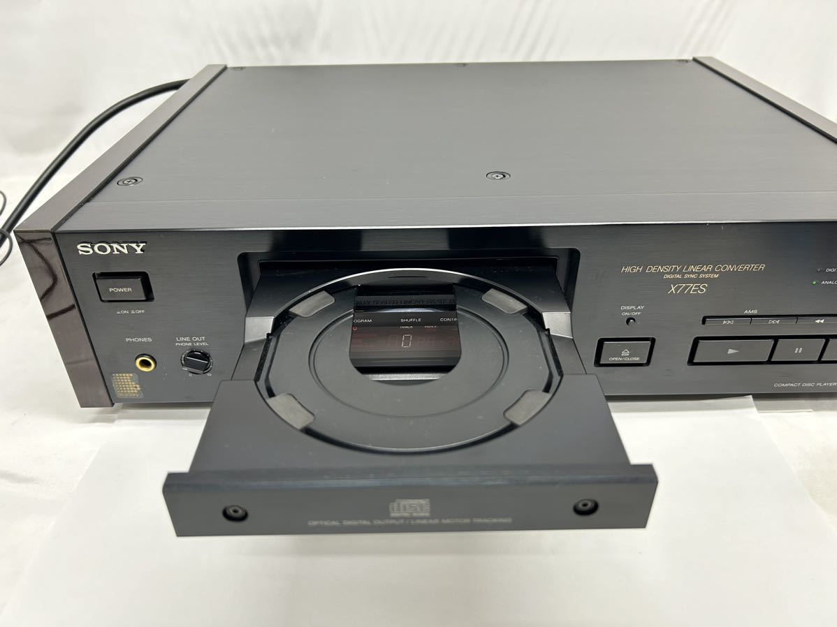 SONY ソニー CDP-X77ES ブラック×ウッド 最上級 CDプレーヤー 名機 一部難あり _画像5