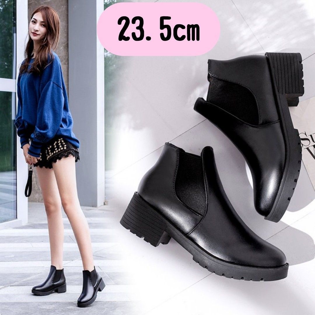 23.5 shoes short boots side-gore boots short boots boots lady's shoes dressing up stylish pretty 