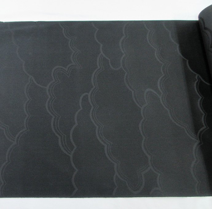 inagoya◆年末大放出！◆BLACK SILK【雨コート-礼装用-】撥水加工 正絹 着尺 反物 y4663bx_画像2