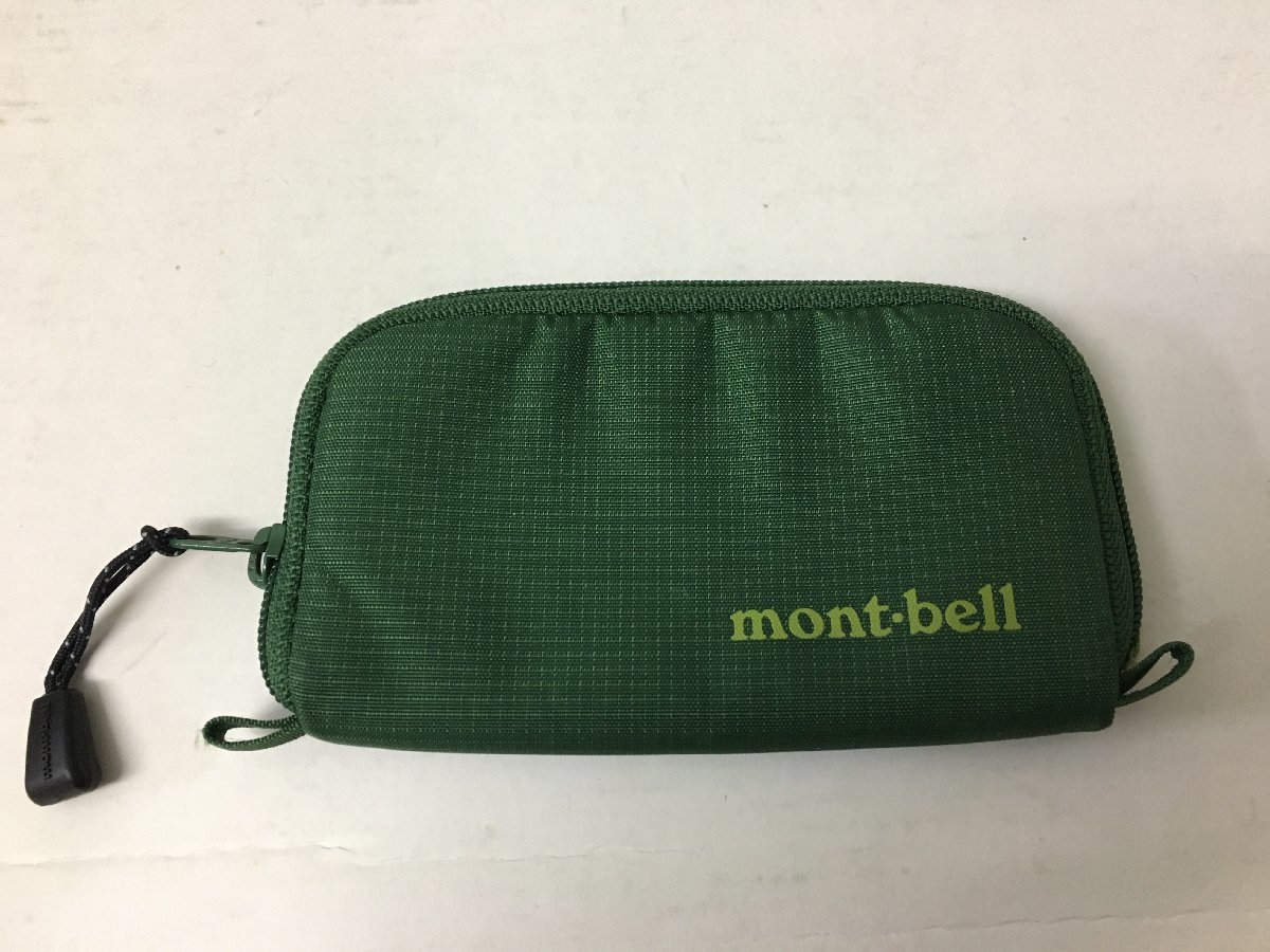 ◆mont-bell モンベル リップストップ ナイロン コインケース 小銭入れ 美品 グリーン系_画像1