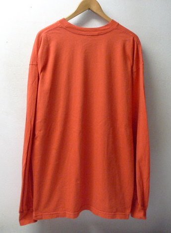 ◆LOS ANGELES APPAREL XL ロサンゼルスアパレル USA製 クルーネック ロンT 長袖 Tシャツ オレンジ系 サイズXL 美の画像2