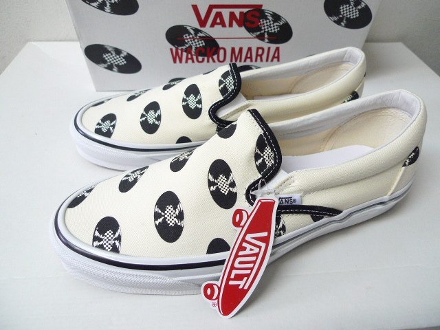 ◆◆VANS バンズ　新品タグ付き WACKOMARIA ワコマリア classic SLIP-ON スリッポン ホワイト サイズ8_画像2