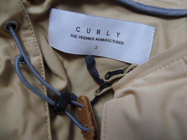 ◆CURLY カーリー ソフトシェル マウンテン フード付き ジャケット サイズ2 ベージュ系 美 日本製の画像3