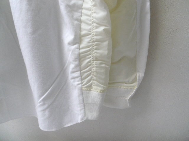 ◆sacai サカイ 20ss 20-02357M Nylon Twill Cotton Shirt ナイロン 切替　MA-1 ドッキング シャツ 白 サイズ3 美_画像5