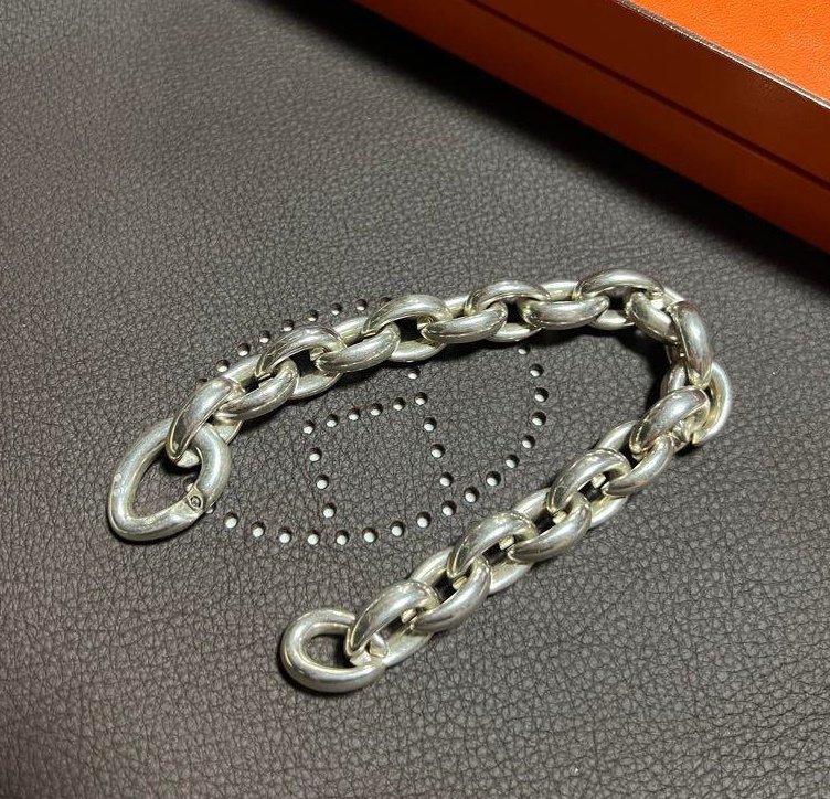 ◆HERMES エルメス ACROBAT アクロバット MM 21コマ ブレスレット 美品 シェーヌダンクル クレッシェンド アレア サランボ ヘラクレス_画像2