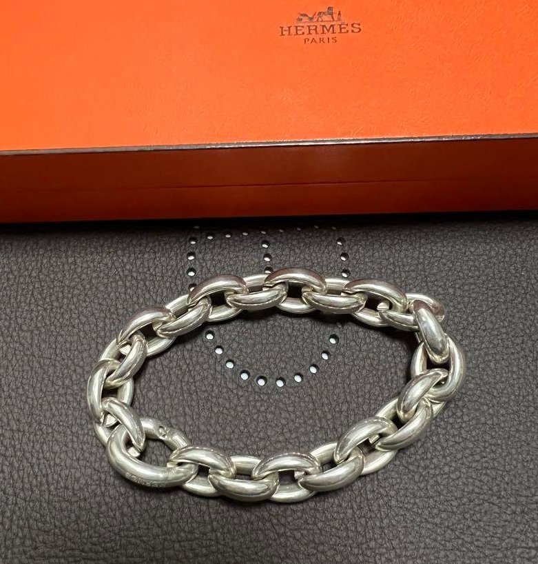 ◆HERMES エルメス ACROBAT アクロバット MM 21コマ ブレスレット 美品 シェーヌダンクル クレッシェンド アレア サランボ ヘラクレス_画像1