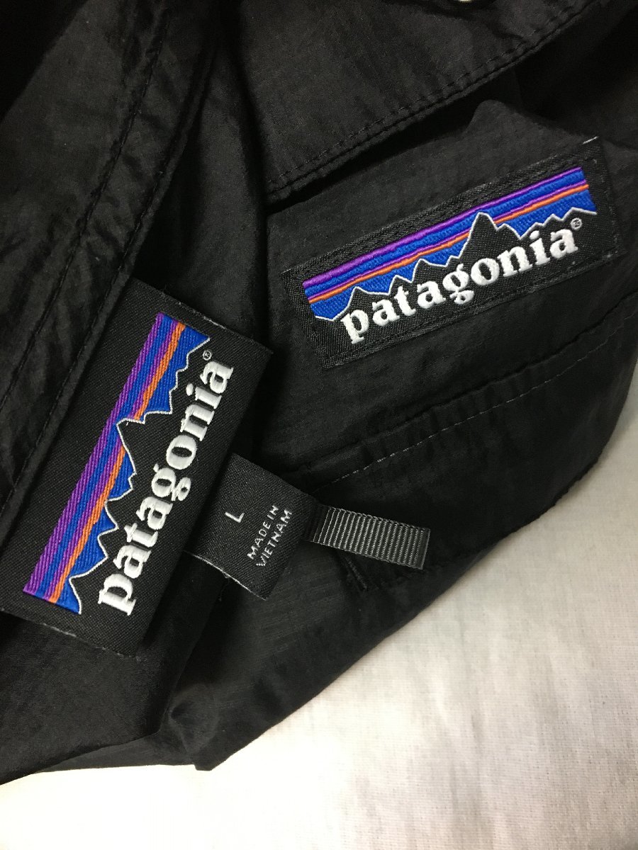 ◆国内正規 Patagonia パタゴニア 2021年製 Houdini Snap-T P/O 24150　フーディニ スナップT プルオーバー ジャケット 黒 サイズL 美_画像4