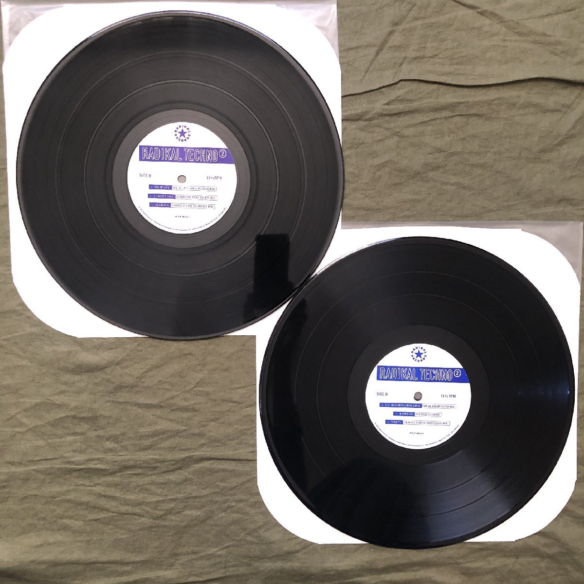美ジャケ レア盤 1992年 米国オリジナルリリース盤 オムニバス V.A. 2枚組LPレコード Radikal Techno Volume 2 ハードテクノ クラブ ダンス_画像10