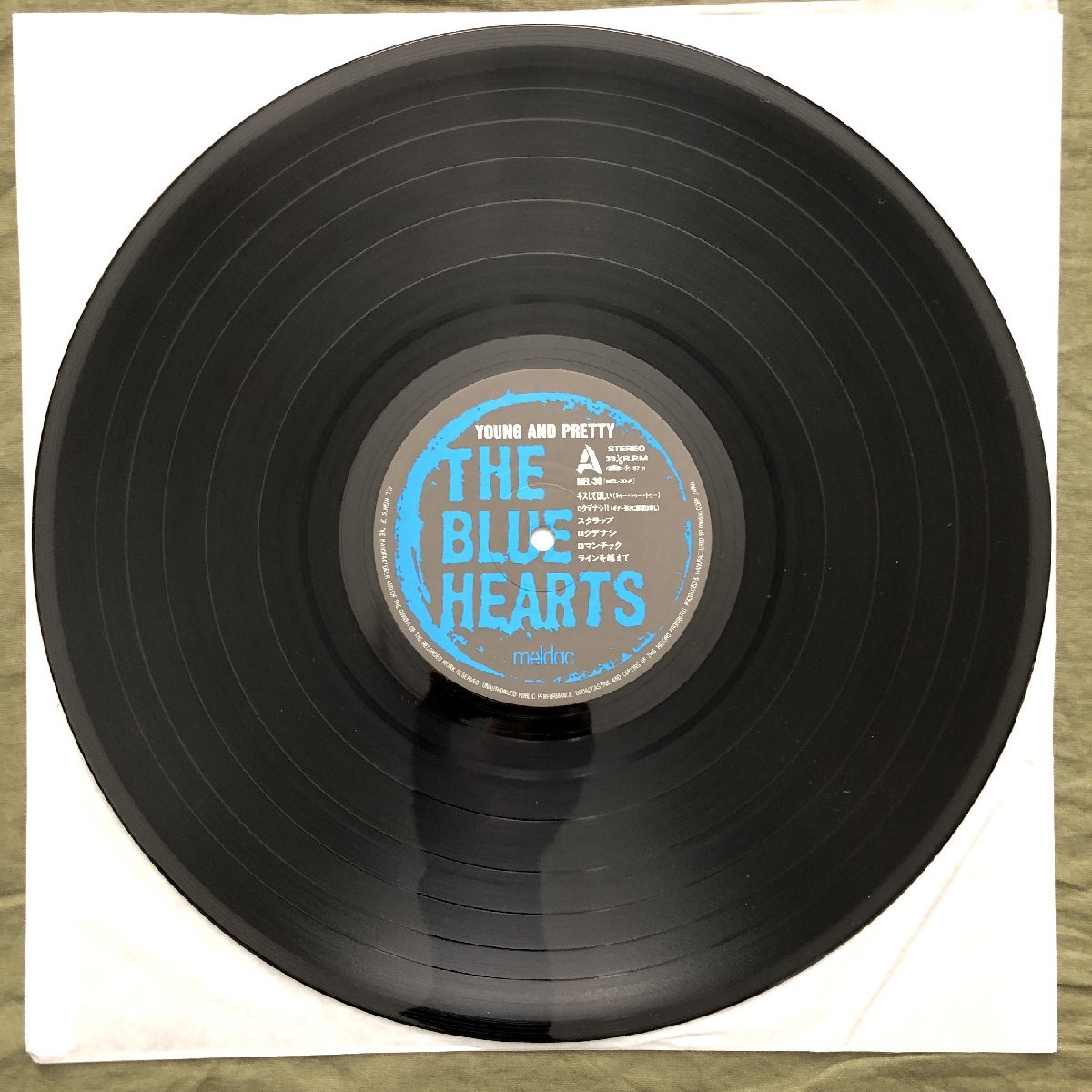 傷なし美盤 1987年 オリジナルリリース盤 ザ・ブルーハーツ Blue Hearts LPレコード ヤング・アンド・プリティ Young And Pretty 名盤_画像7