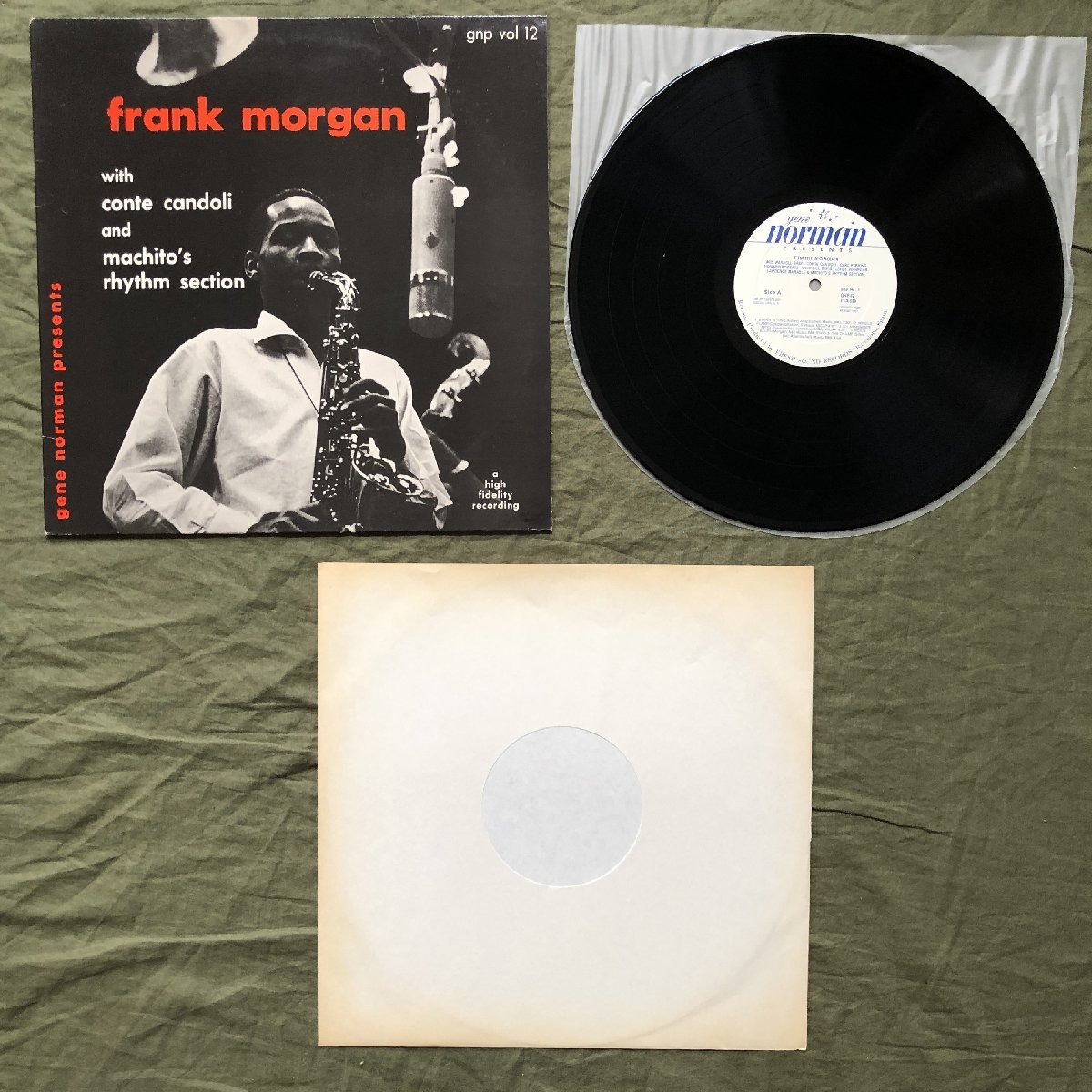 美盤 レア スペイン盤 1987年 フランク・モーガン Frank Morgan LPレコード With Conte Candoli And Machito's Rhythm 1955年録音_画像5