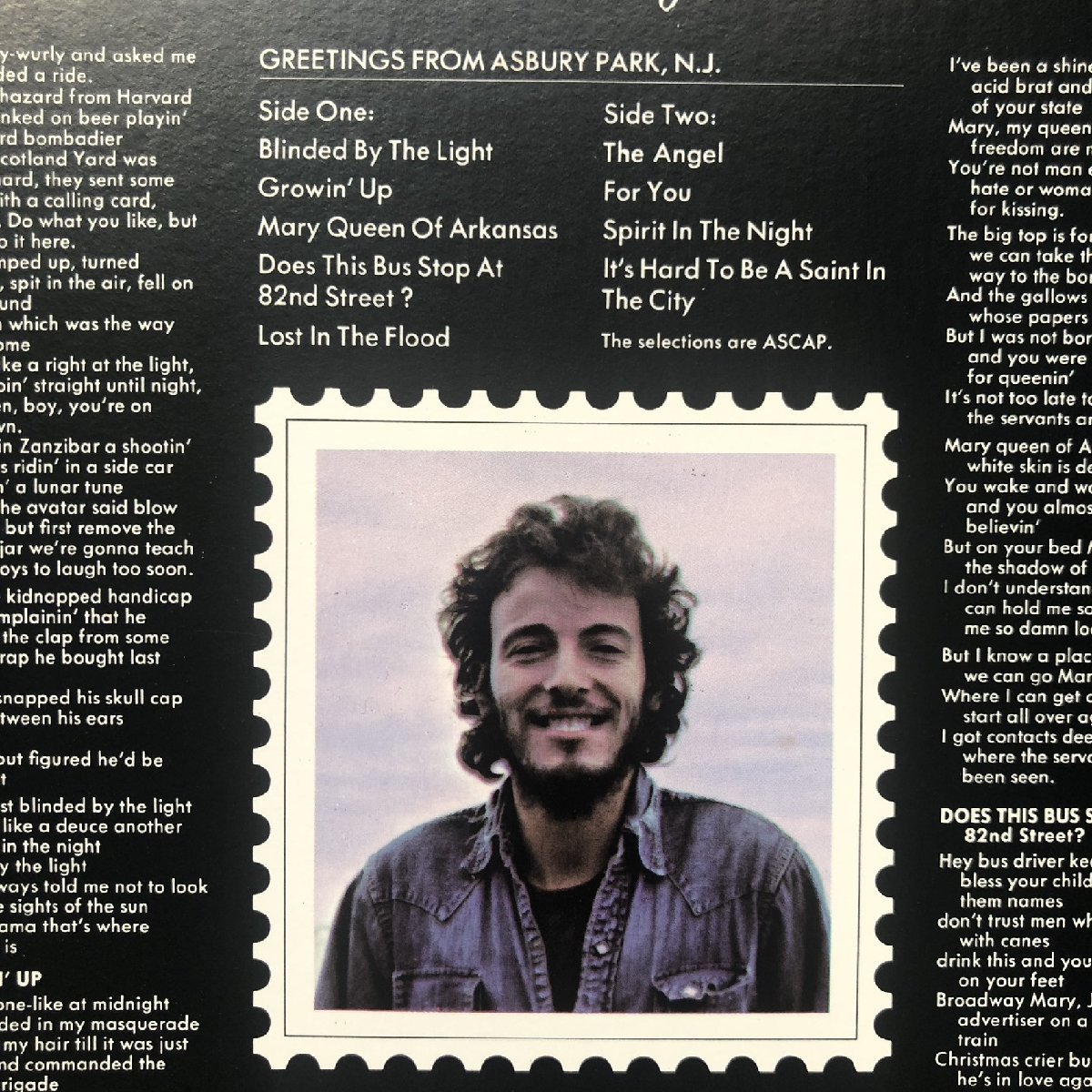 傷なし美盤 1975年 米国 本国盤 Bruce Springsteen LPレコード アズベリー・パークからの挨拶 Greetings From Asbury Park_画像6