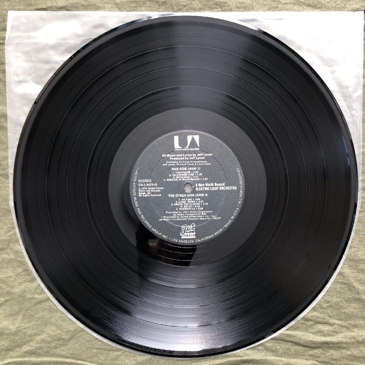 美盤 美ジャケ 1976年 米国初盤 Electric Light Orchestra (ELO) LPレコード オーロラの救世主 A New World Record: Jeff Lynne_画像8