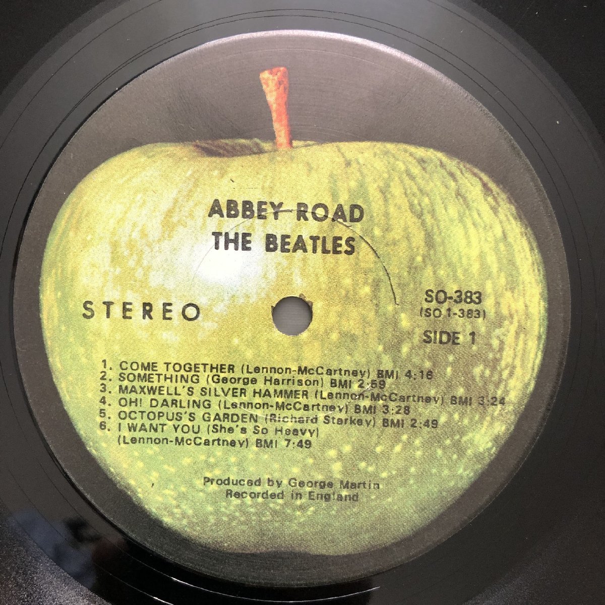 美盤 良ジャケ 1969年 SO-383 SO1-383-F7#2 / SO2-383-F7刻印 米国盤 ビートルズ Beatles LPレコード アビー・ロード Abbey Roadの画像8