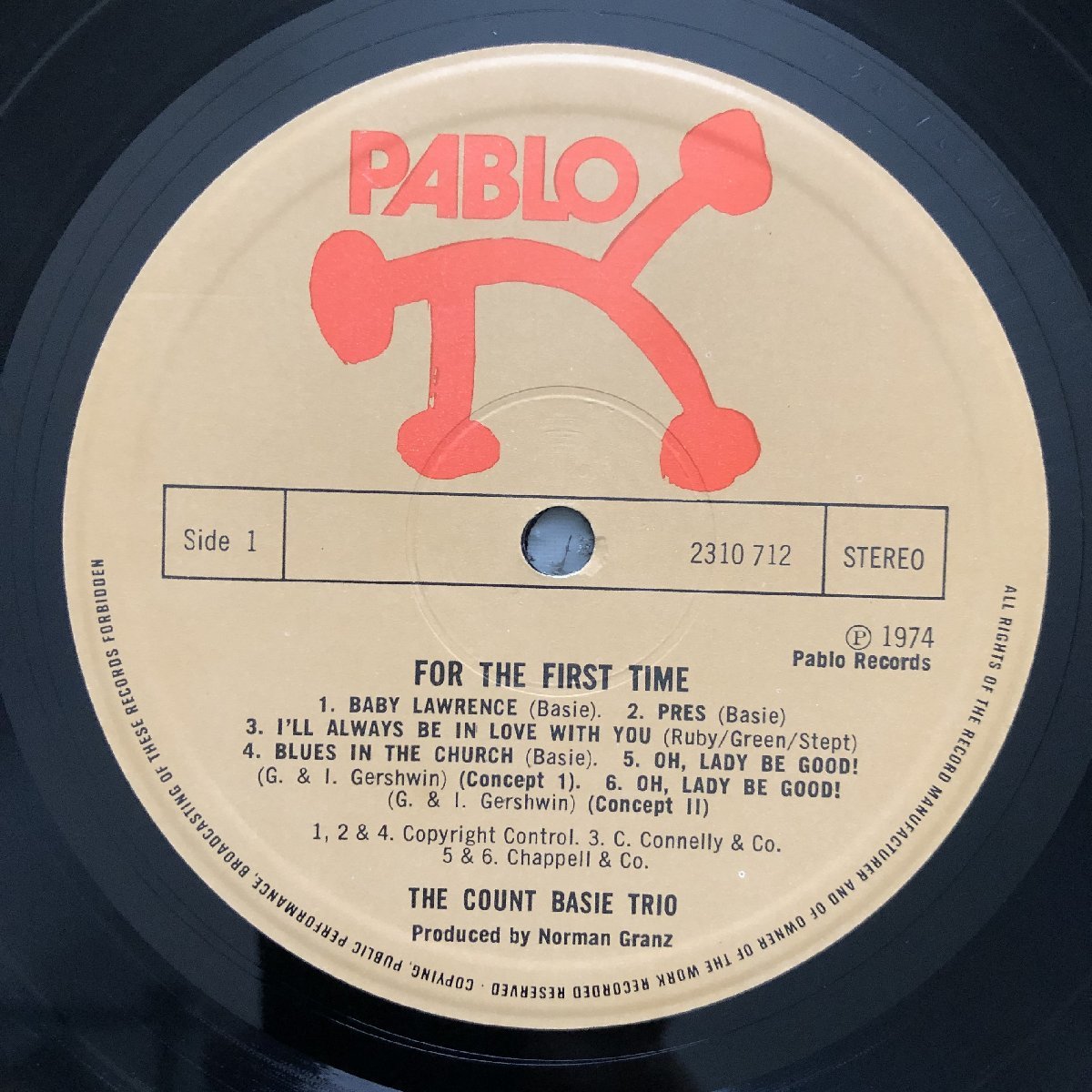 原信夫Collection 良盤 美ジャケ 激レア 英国盤 カウント・ベイシー・トリオ Count Basie Trio LPレコード For The First Time: Ray Brown_画像5