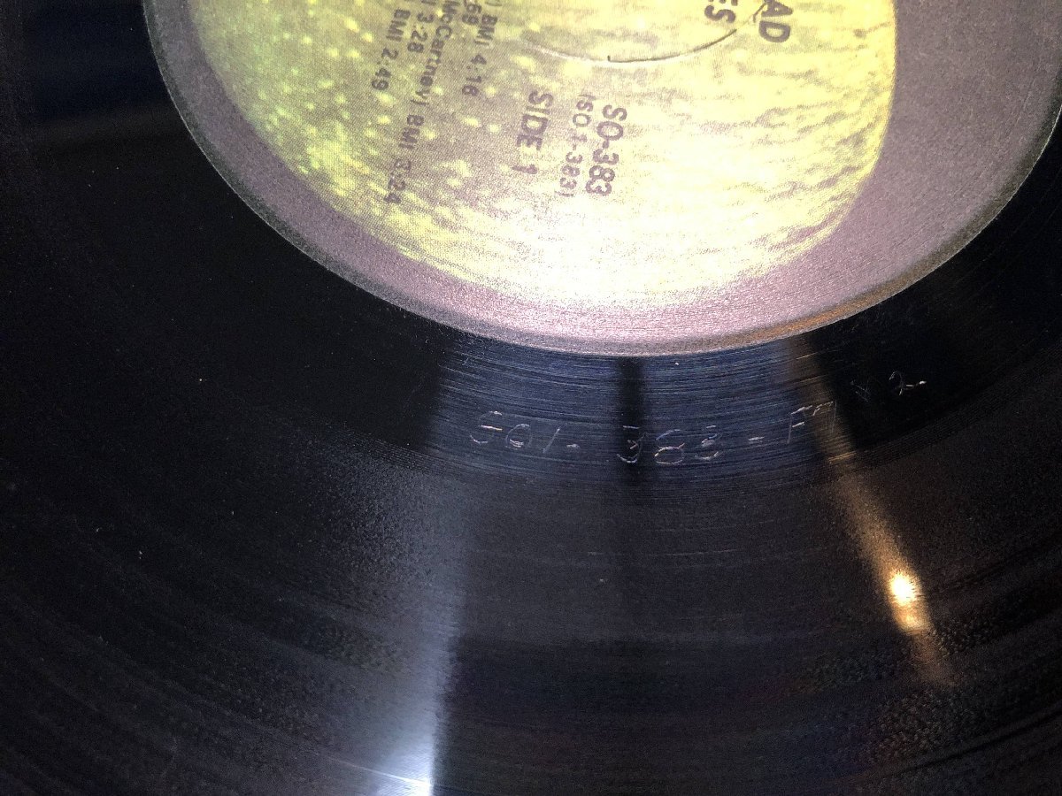 美盤 良ジャケ 1969年 SO-383 SO1-383-F7#2 / SO2-383-F7刻印 米国盤 ビートルズ Beatles LPレコード アビー・ロード Abbey Roadの画像7