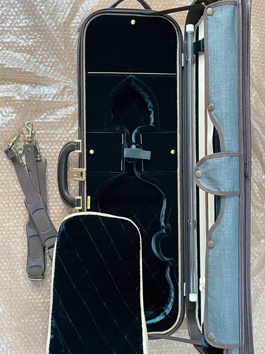 ムサフィア イタリア製 ヴァイオリン バイオリン ケース 4/4 湿度計 加湿器_画像4