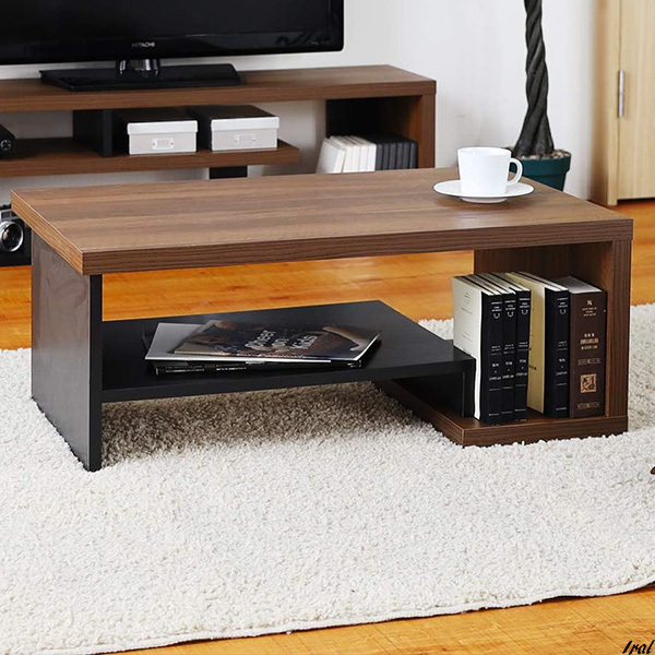 ダークブラウン　ブラウン　デスク　テーブル　机　コーヒーテーブル　インテリア　模様替え　家具　簡単組立　木目調　シンプル
