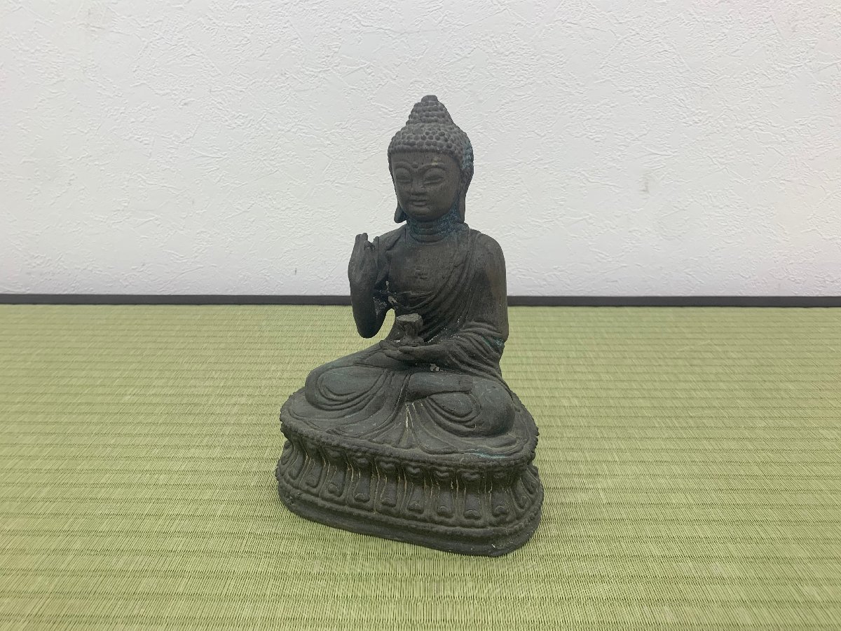 仏教美術 銅器 如来像 坐像 仏像 骨董品 古美術品 4212tbyY