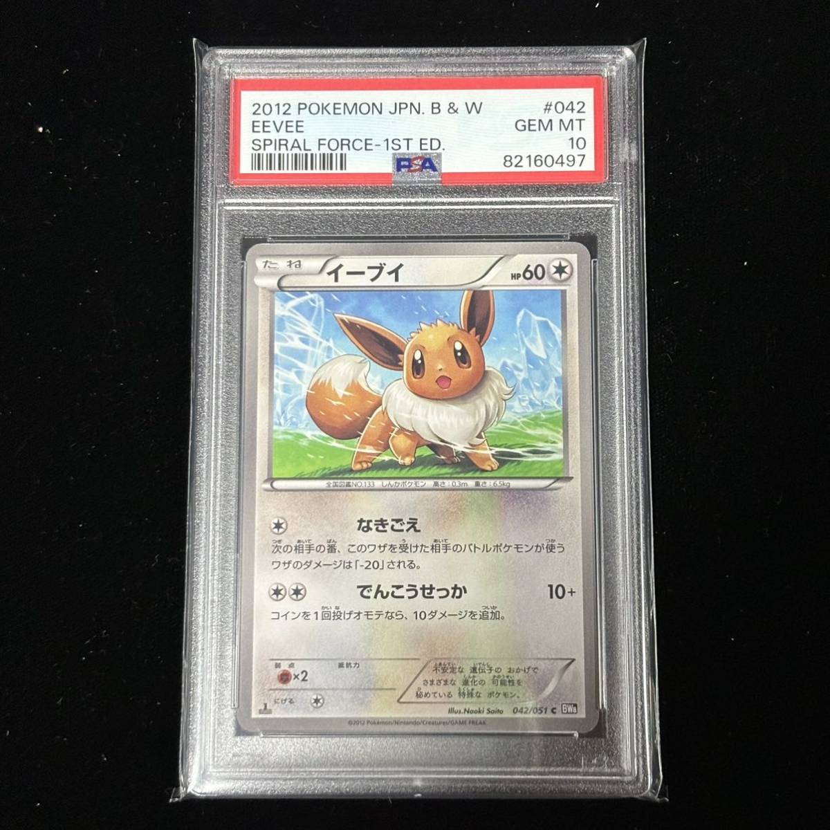 PSA 10 ポケモンカード ラセンフォース イーブイ 鑑定品 BLACK & WHITE SPIRAL FORCE 042 EEVEE 1ST EDITION_画像1