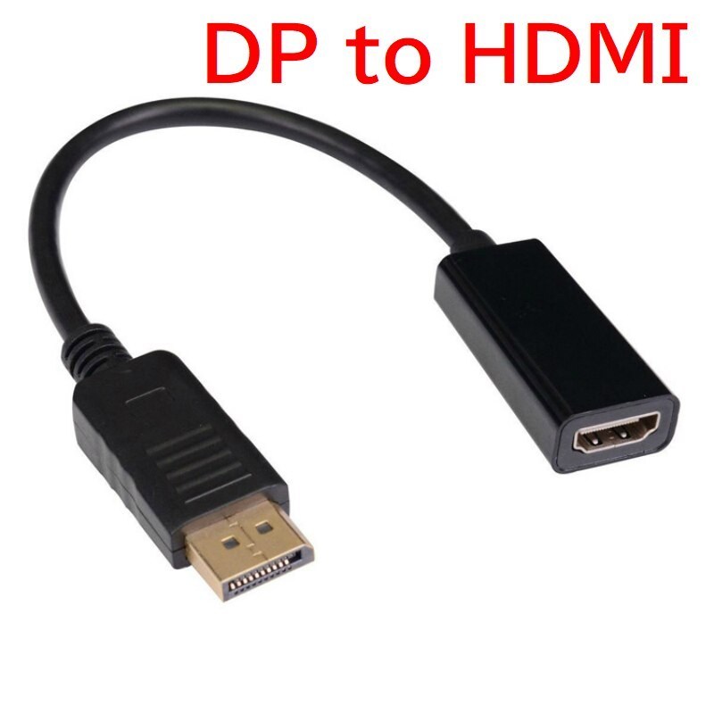 DisplayPort to HDMI 変換アダプタ 接続しやすい短ケーブル付き DPからHDMIに 1080p/60Hz対応 DP v1.1/HDMI v1.4【D3】_画像1