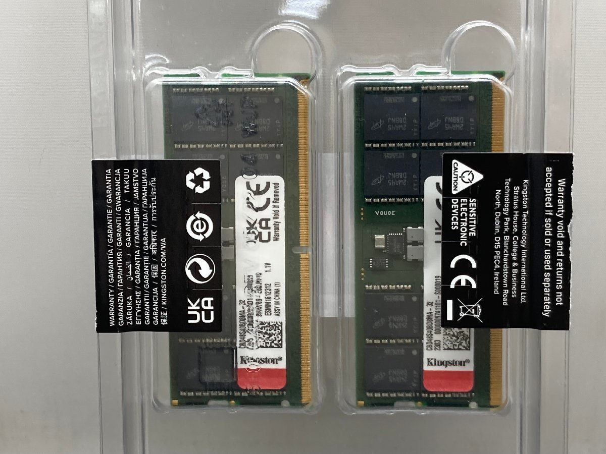 【★32-5140】■未使用■KINGSTON FURY DDR5 4800MT/秒 64GB(32GBx2) KF548S38IBK2-64（6038）_画像4