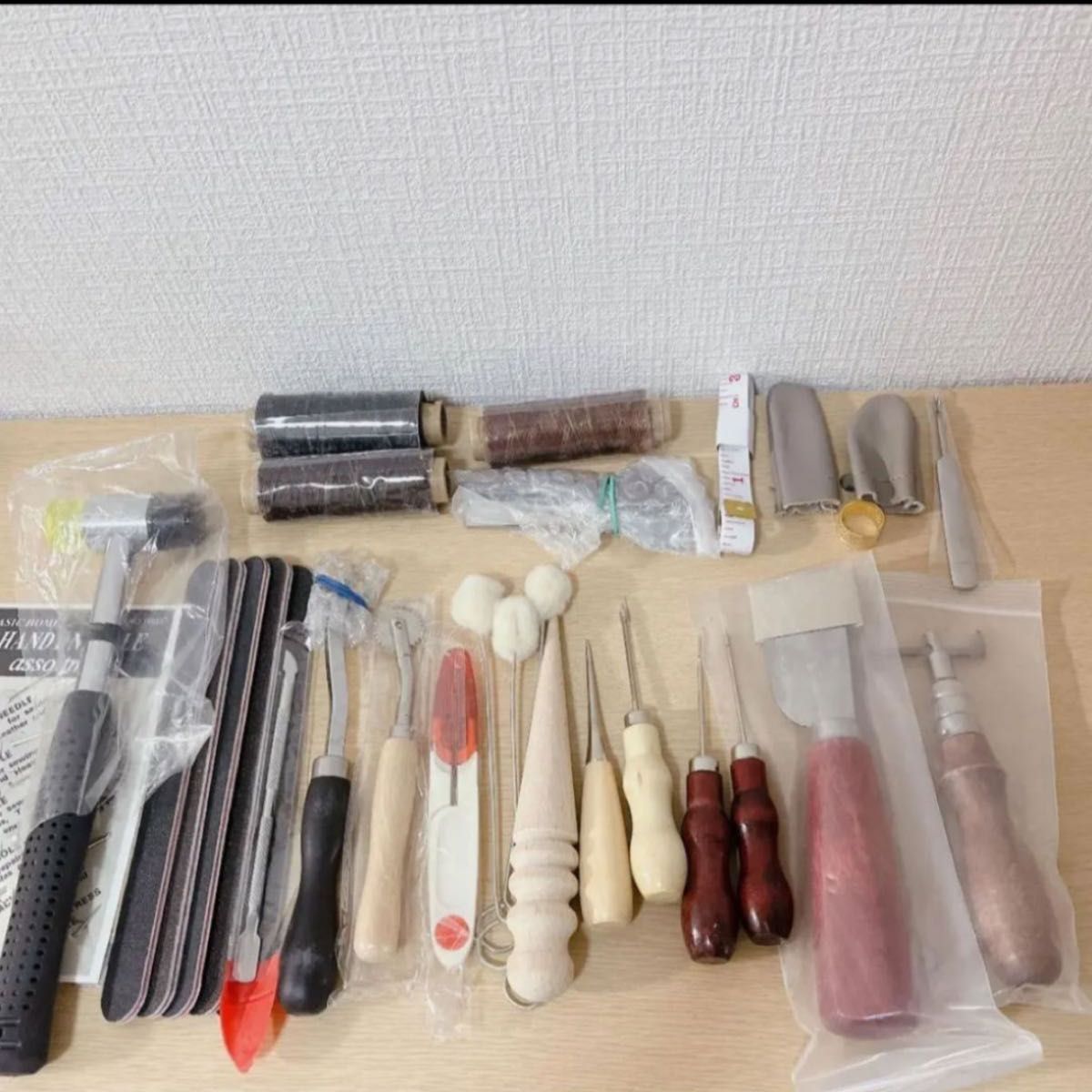 大人気 レザークラフト 工具 革 セット 布革細工 キット 初心者 DIY 修理