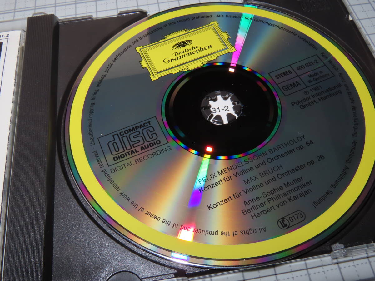 ネコポス可 旧規格盤 ムター メンデルスゾーン ブルッフ ヴァイオリン協奏曲 (400 031-2) コレクター放出品 CD_画像5