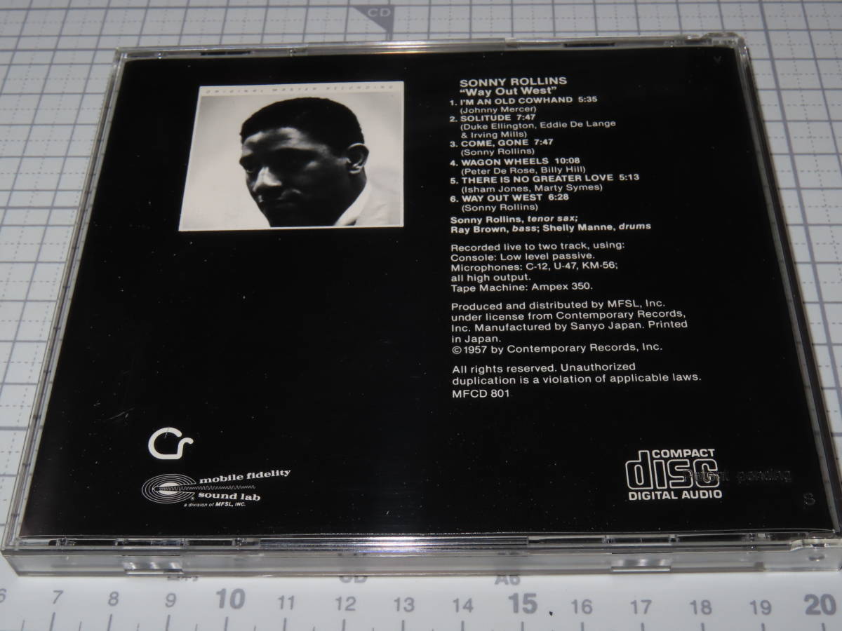 ネコポス可 旧規格盤　ジャズ Way Out West : Sonny Rollins - MFCD801 コレクター放出品 CD_画像3