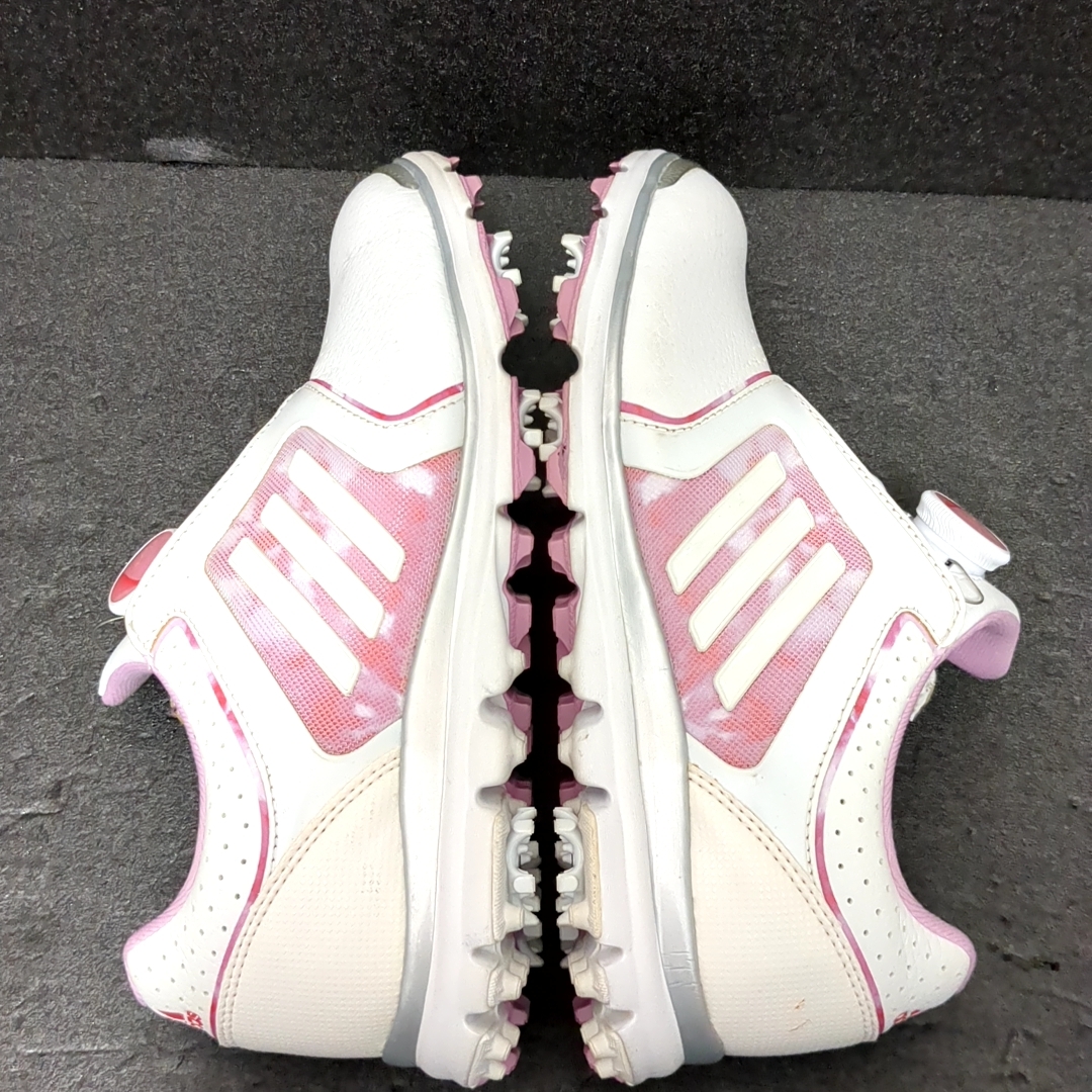adidas アディダス ゴルフシューズ コードカオス CODECHAOS 23.0㎝　ホワイト　ピンク　スパイクレス　鋲_画像6