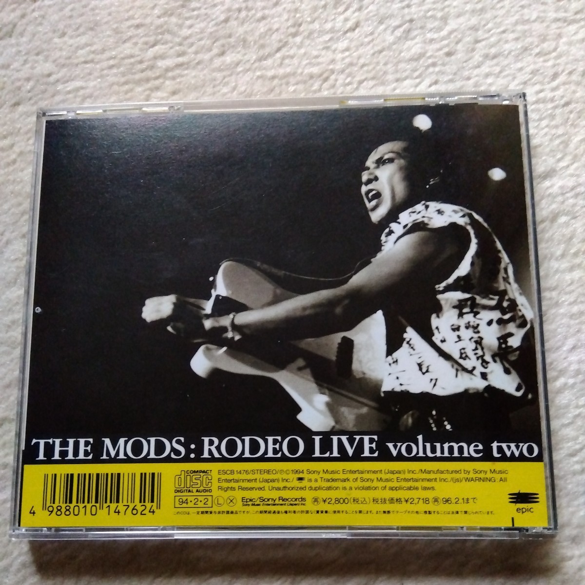 THE MODS RODEO LIVE volume two LIVE CD ESCB1476 ザモッズ_画像3