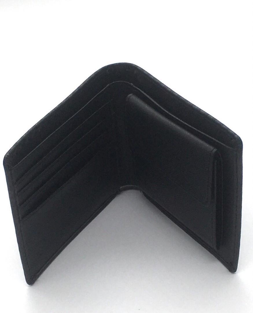 カーボンレザー 折り財布 内装：黒 メンズ レディース 小銭入れ カードケース_画像10