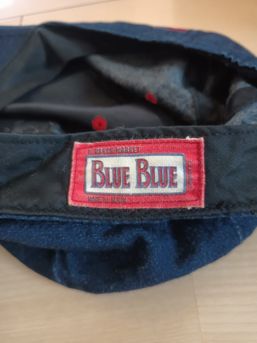 【稀少】BLUE BLUE ハリウッドランチマーケット　デニムキャップ　帽子　90s Rワッペン_画像6