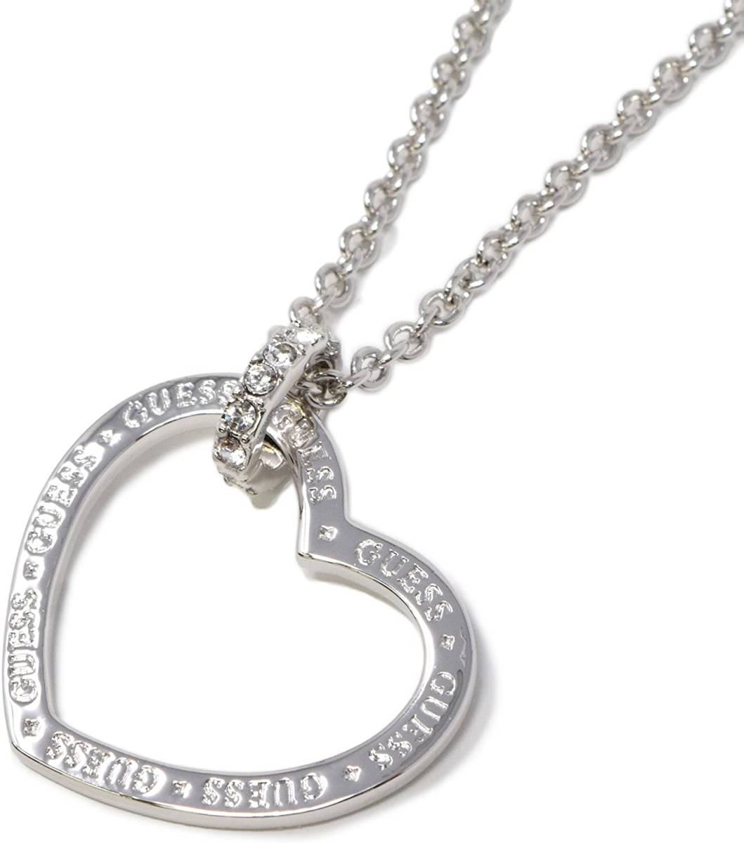 【新品】30%オフ GUESS レディース ネックレス ハートフレーム スワロフスキー ゲス 定価7400円