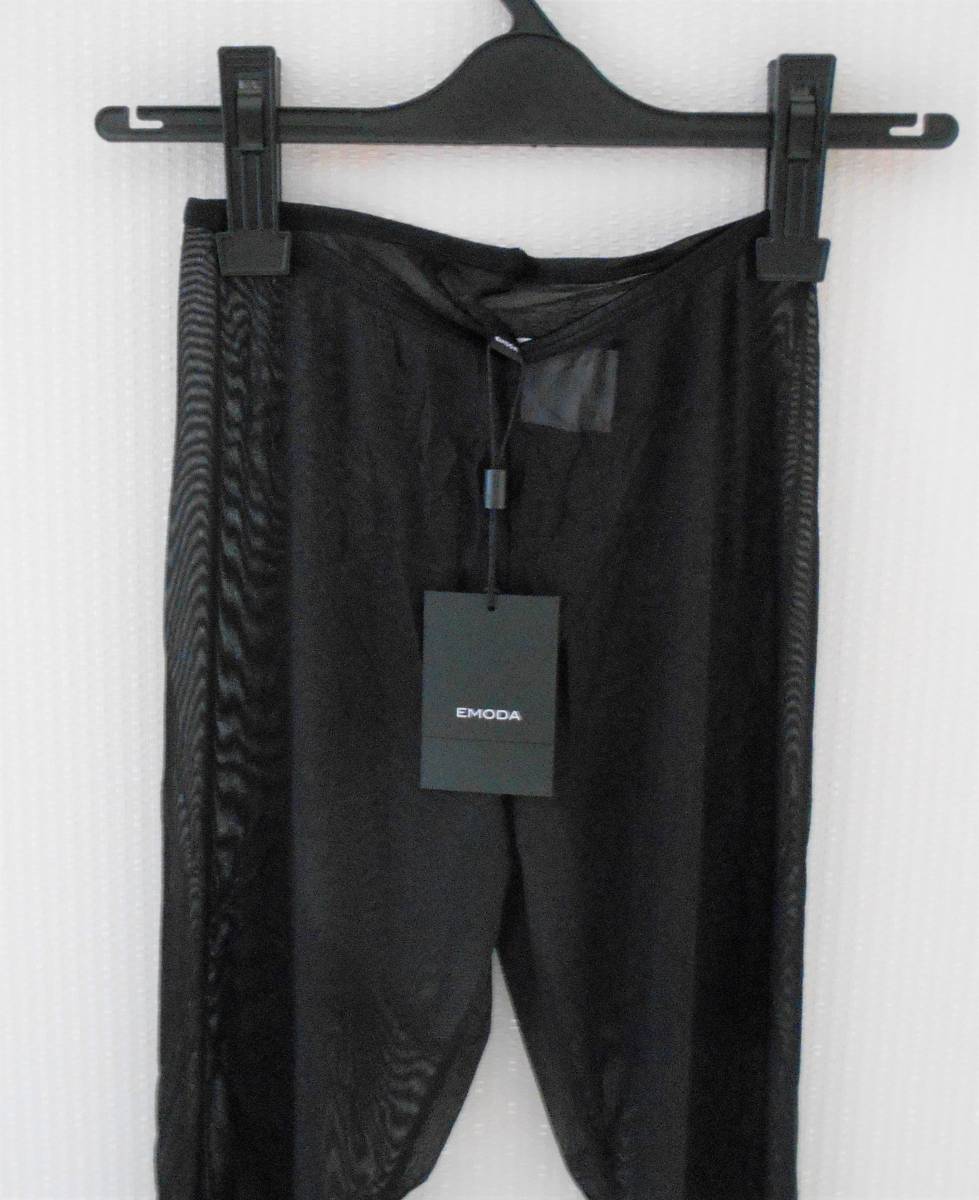 [ new goods ]2 pairs set EMODA leggings free size see-through black 