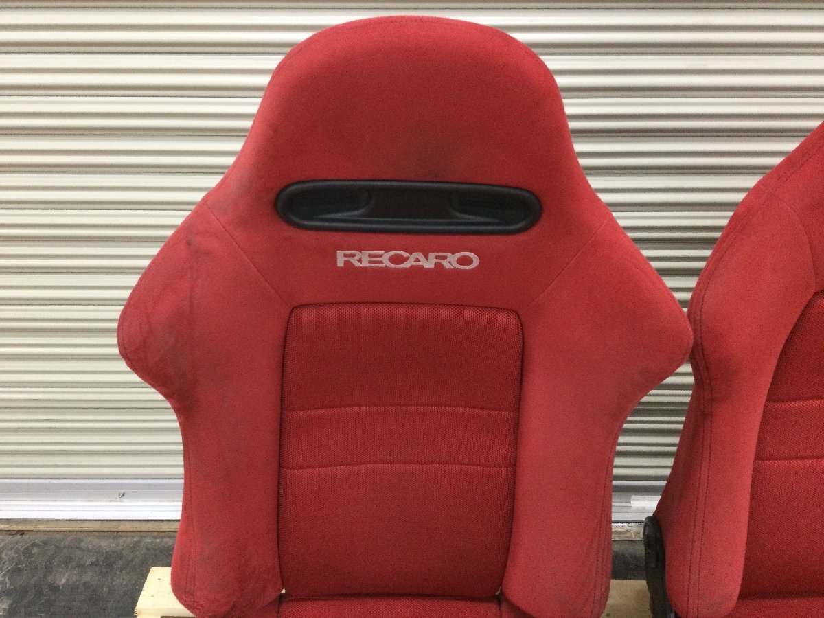 1円スタート！ホンダ DC5 インテグラ RECARO レカロ アカ運転席 助手席 ドライバーズ アシスタント 左右 シート 　　2303084　2F8-3 市_目立つヘタリはありません。