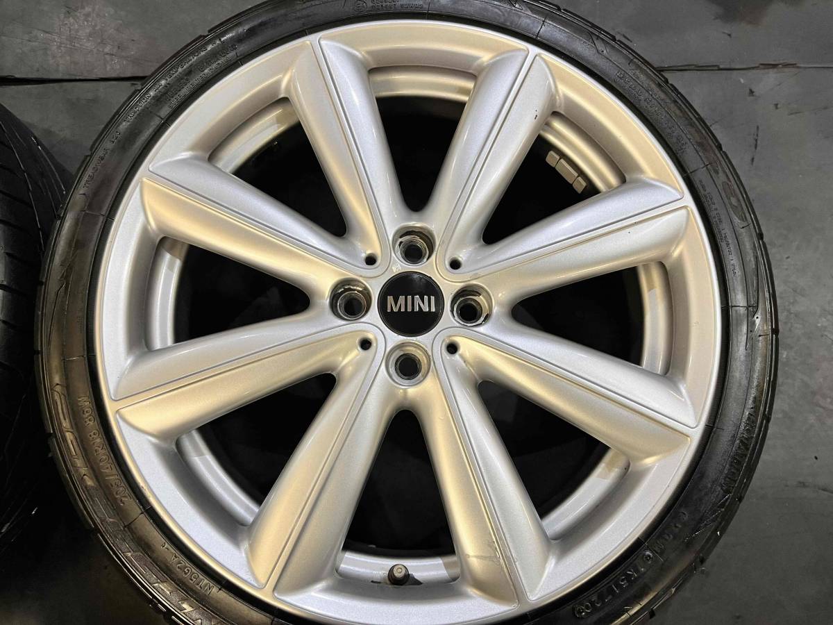 ミニ純正 VスポークR133 7J-18インチ ET52 4H-100 NITTO NT555 G2 205/40R18 2020年製 R50 R53 R55 R56 サマータイヤセット_画像4