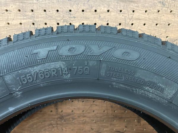 【送料無料】日本製4本SET 【23年製造】TOYOガリットGIZ 155/65R14(155/65-14) スタッドレス 冬 軽自動車 ウェイク ミラ タント ムーヴ_画像4