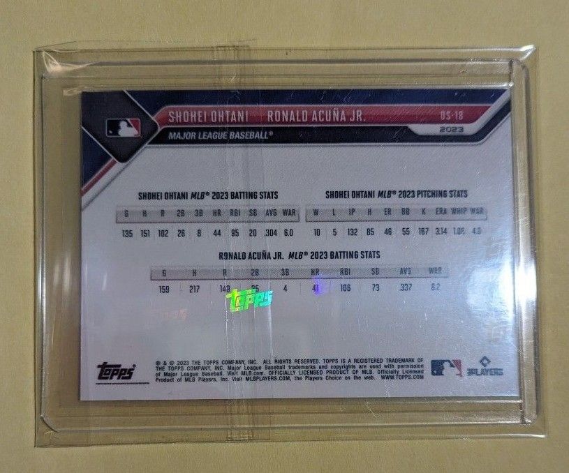 2023 Topps Now 大谷翔平　MVP受賞記念カード　OS18 大谷翔平/RONALD ACUNA JR.　1枚