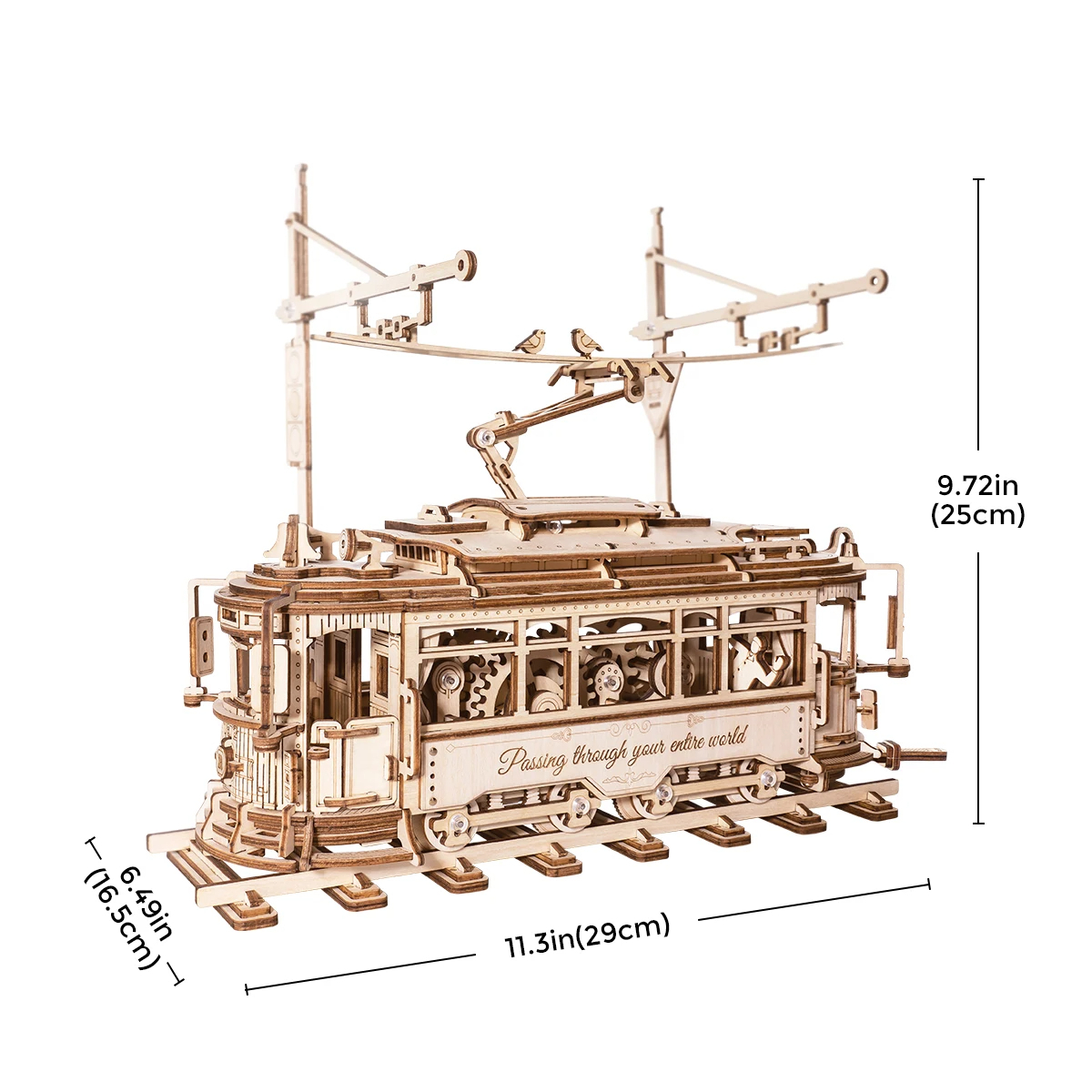 木製 3D 立体パズル 模型 キット クラッシックシティ トレイン パズル 電車 趣味 大人 知育 玩具 インテリア 装飾_画像2