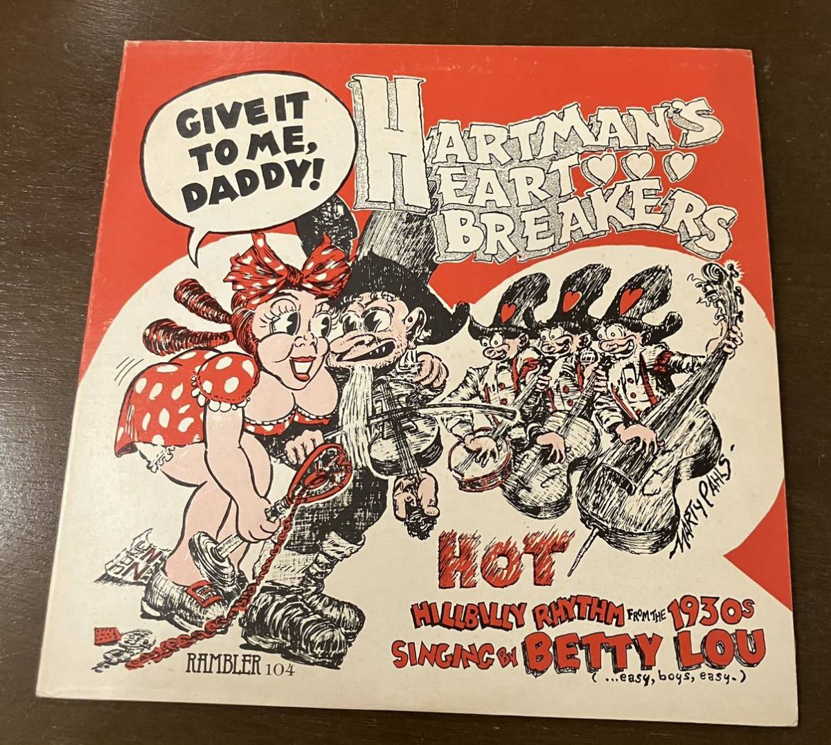 ヒルビリー　名盤　レコード　LP hartman's heart breakers カラーレコード_画像1