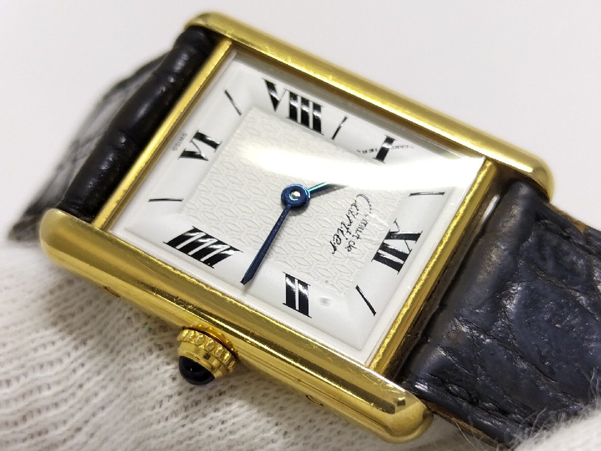 ●カルティエ Cartier マストタンク レディース腕時計 クオーツ SV925 中古[Jコレ]989 T_画像7