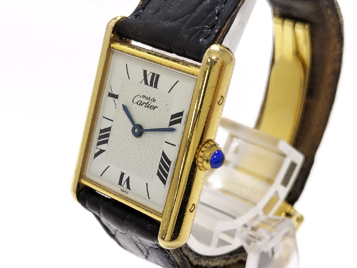 ●カルティエ Cartier マストタンク レディース腕時計 クオーツ SV925 中古[Jコレ]989 T_画像3