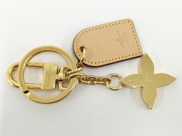 【中古】LOUIS VUITTON フォーユー キーリング メッキ ゴールド M00833