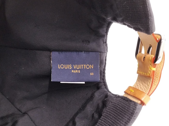 【中古】LOUIS VUITTON 帽子 キャップ アンプラント キャスケット レザー ブラック MP2620_画像9